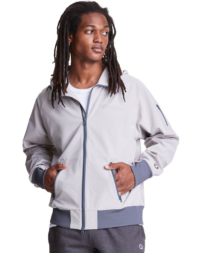 Champion Defender Series Full Zip - Miesten Harmaat Huppari - Suomi 4952068-EZ